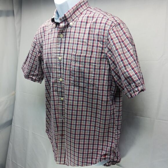 Nautica Casual Button Down Men's Medium. Red/White/ Blue Striped. 100% Cotton... - Picture 6 of 10